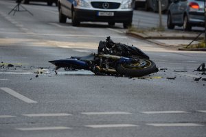 Imagen de archivo de un accidente de moto.