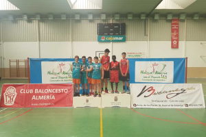 El podio con los vencedores.