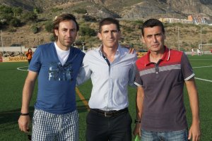 Barbero con el presidente José Manuel Yeste y Rafagol.