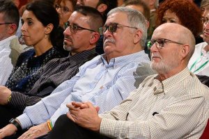Los tres dimisionarios en Vox Almería.
