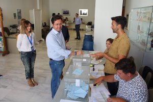 Francisco Góngora, votando el pasado 26 de mayo.