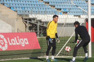 Fernando en un entrenamiento con Ricardo Molina.