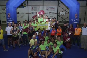 El podio con los ganadores en Serón.