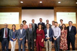 Participantes  ayer en la Jornada sobre Economía Circular celebrada en la Casa de las Mariposas de Cajamar.