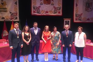 Los concejales socialistas tras la investidura de Francisca Fernández.