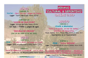 Cartel de las actividades.