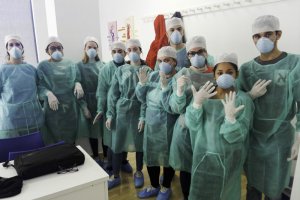Alumnos durante una de las prácticas formativas.