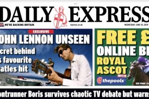 Detalle de la portada del rotativo británico en su edición del pasado 19 de junio.
