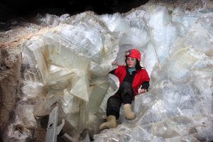 Parte del interior de la Geoda Gigante de Pulpí.