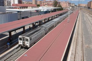 El Talgo a Madrid, en el momento de su salida de la Estación Intermodal.