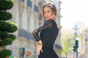 Ana márquez en una de sus fotos como modelo.