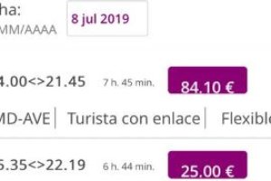 Posible reserva de billete para esta tarde por 25 euros.