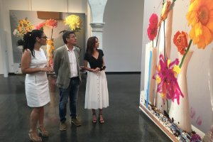 Dirigentes del PSOE de Almería, esta mañana en el CAF.