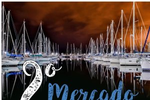 Cartel de ambiente nocturno del Mercado del Mar.