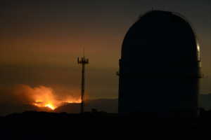 Imagen del incendio desde el Calar Alto.