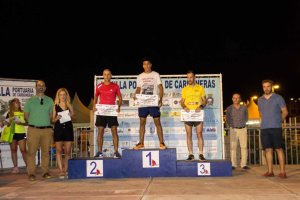 El podio masculino al completo.