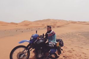 José Manuel, en el desierto del Sahara.