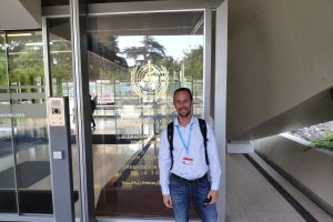 El albojense Francisco Ortega en la sede de la Organización Mundial de la Salud.