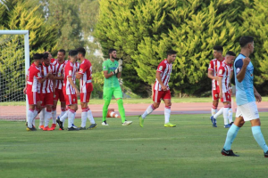 La primera celebración de la pretemporada ha sido con un gol de Álvaro.