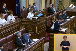 Pedro Sánchez abre el discurso de investidura.