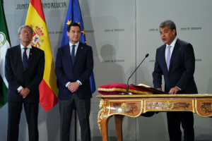 Carmelo Rodríguez, durante su intervención en la toma de posesión en Sevilla.