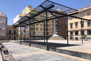 La plaza López Falcón, en el centro de la capital.