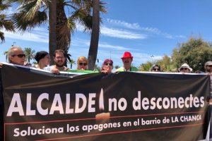 Protesta por los cortes en La Chanca (Almería)