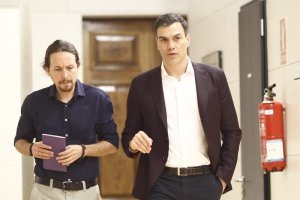 Pablo Iglesias y Pedro Sánchez.