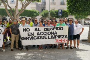 una de las concentraciones para pedir la readmisión de la despedida