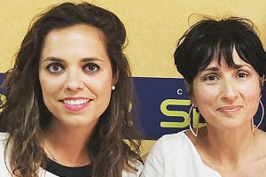 Alejandra Abad con Isabel  Martínez Sáez,  gerente de Lorusso.