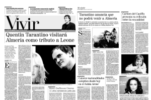 Recortes de prensa de 2008, cuando se anunció la llegada de Tarantino a Almería.