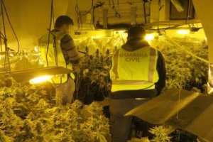 Agentes de la Guardia Civil en una plantación, en una imagen de archivo.