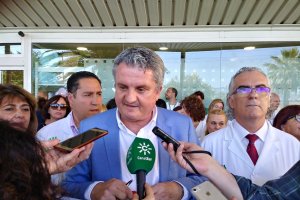 Juan de la Cruz Belmonte, durante un acto a las puertas de Torrecárdenas.
