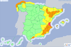 Almería registrará este viernes un aviso amarillo y naranja.