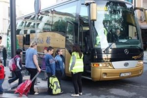 Imagen de archivo de un autobús escolar en la provincia de Almería.