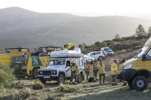 Retén del Infoca desplegado en la provincia de Almería