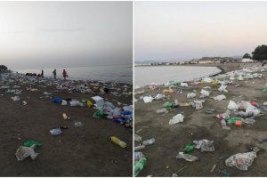 Estado de la playa de Villaricos tras el Dreambeach (Fotos: Rafael Arias).