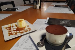 Tiramisú y Panna Cotta, postres caseros