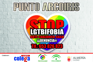Cartel del punto arcoiris.