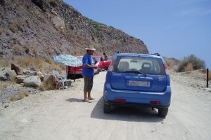 Punto de cobro instalado en 2011 en el camino de Ricardilo.