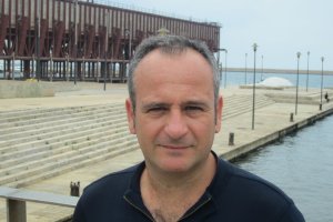 José Francisco Montero en la zona de La Ballena, junto al Cable Inglés.