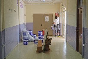 Trabajos en el CEIP Celia Viñas de Berja.