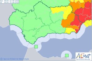 Aviso rojo en el norte y el este de la provincia de Almería.