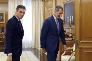 Pedro Sánchez y Felipe VI, tras la segunda jornada de ronda de consultas.