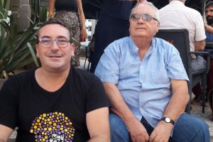 Pablo Mazuecos, izquierda, con su padre Pascasio Mazuecos.