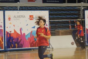 Carmen Martín entrenando en el Palacio del Mediterráneo.