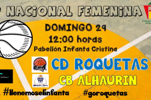 Cartel del partido de este domingo.