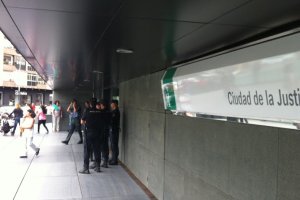 Puerta de entrada a la Ciudad de la Justicia.