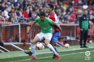 Iván Martos en el Sporting-Almería de la pasada Liga.