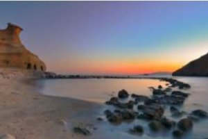 Atardecer en la playa de lo Cocedores, Pulpí.